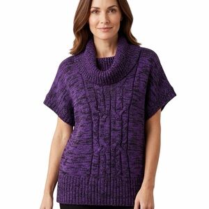 No Boundaries Purple Short Sleeve Knit Tunic Sweater Dress Top Size XXL/2XG/19